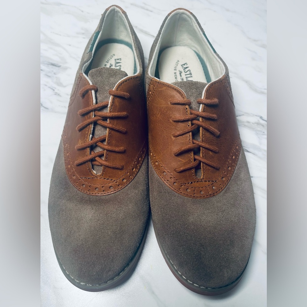 Eastland Womens Sadie Oxford Shoes - Olive 8M NWOB